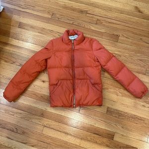 CLOSED Burnt orange puffer jacket.